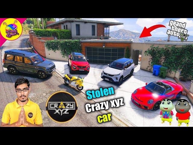 Franklin and ShinChan and BlackChan Stolen CRAZY XYZ all Indian cars in GTA 5 | Candy Gamer