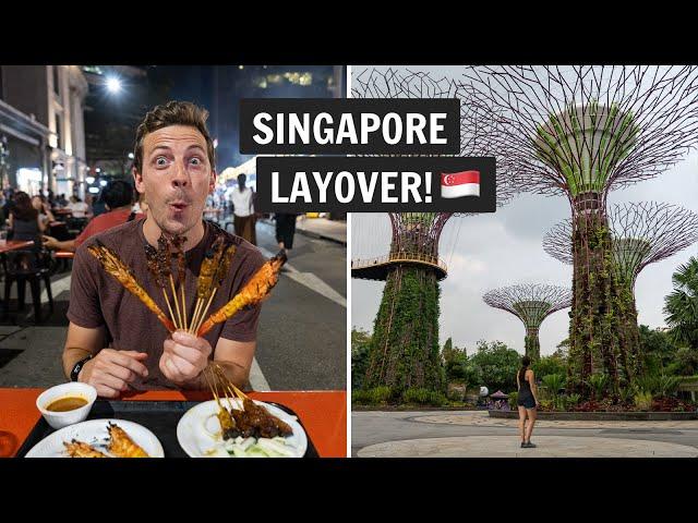 The BEST 21 hour layover in SINGAPORE!  (Gardens by the Bay, trying satay, & MORE!)