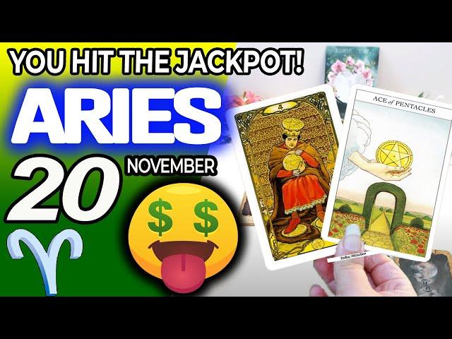 Aries ️ YOU HIT THE JACKPOT! horoscope for today NOVEMBER 20 2024 ️ #aries tarot NOVEMBER  20