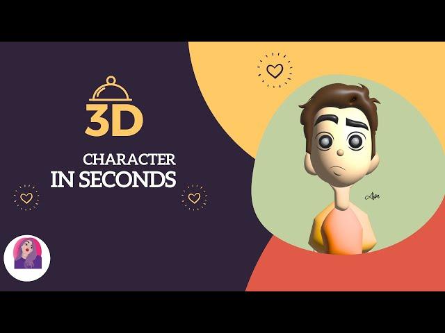 3D CHARACTER  IN SECONDS / ADOBE ILLUSTRATOR / VECTOR ART