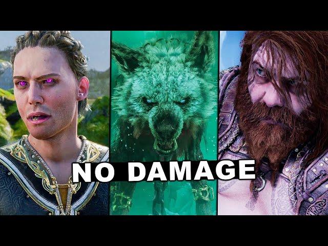 God of War Ragnarok - All Main Bosses + Ending (NO DAMAGE / GMGOW) 4K PS5