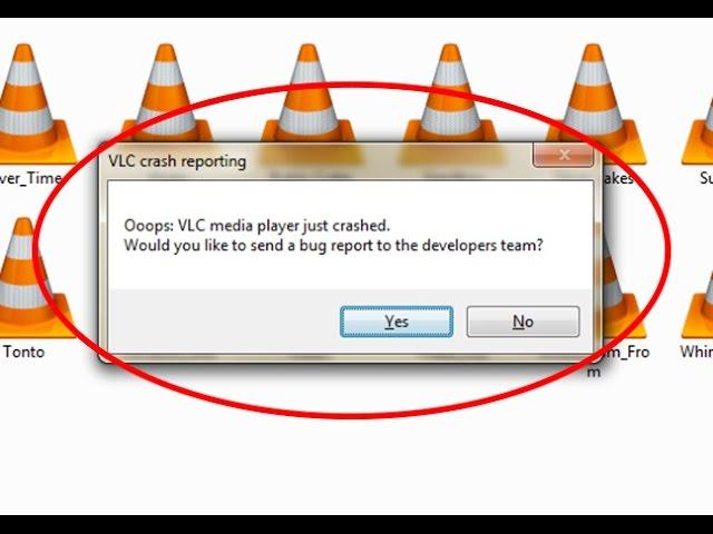 How to fix VLC crash reporting-Ooops VLC media player just crashed