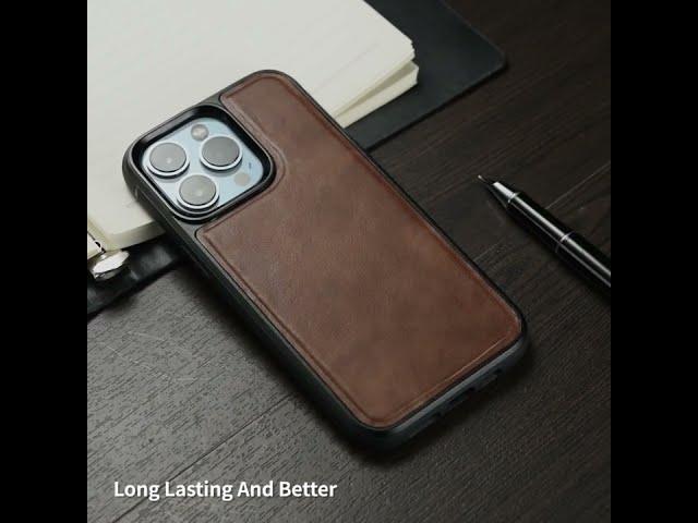 Leather Magsafe iPhone case Oil Wax - Icarer. Hurtel Wholesale