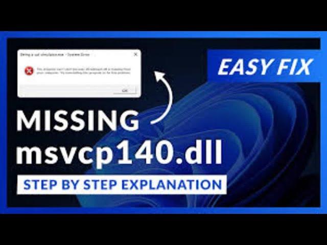 2024 How To Fix MSVCP140.dll Missing or Not Found In Windows 11/10/8/7