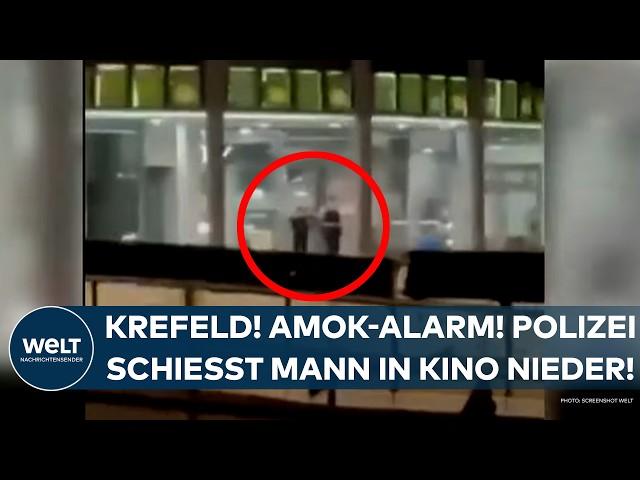 KREFELD: Er zündete mehrere Brandsätze! Spur der Zerstörung! Polizei schießt Mann in Kino nieder