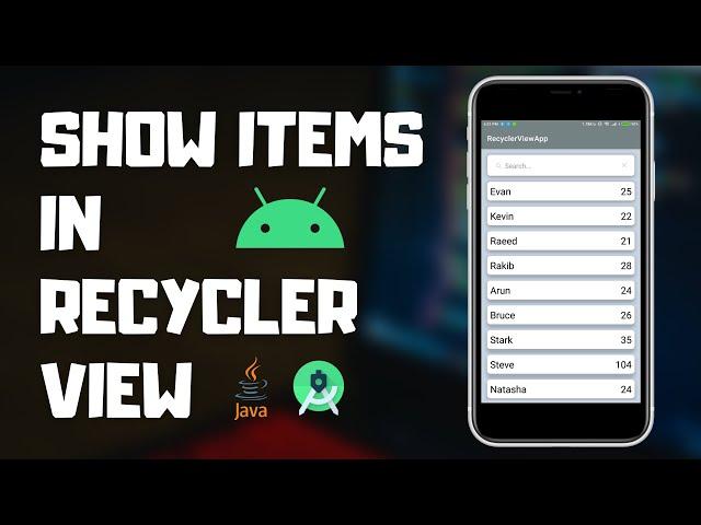 Show List Items In RecyclerView | Android RecyclerView Tutorial