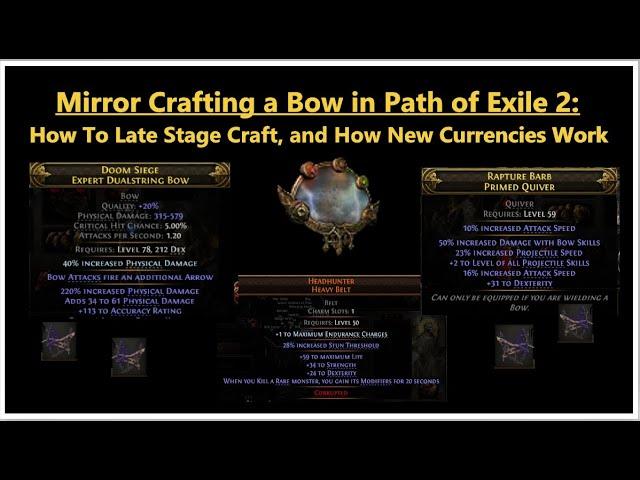 [PoE 2] Mirror Crafting a 730+pDPS +3 Arrow Bow in PoE 2 | New Crafting Mechanics Explained