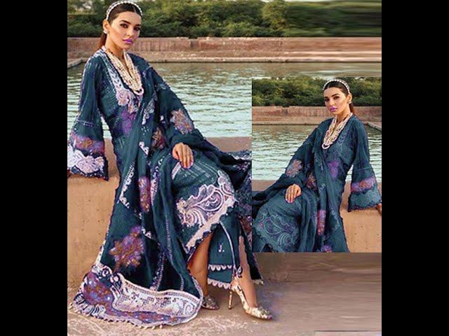 LAWN COLLECTION 2023 - Schiffli Heavy Embroidered Lawn Dress Dupatta Chiffon (UnStitched) (DRL-1440)