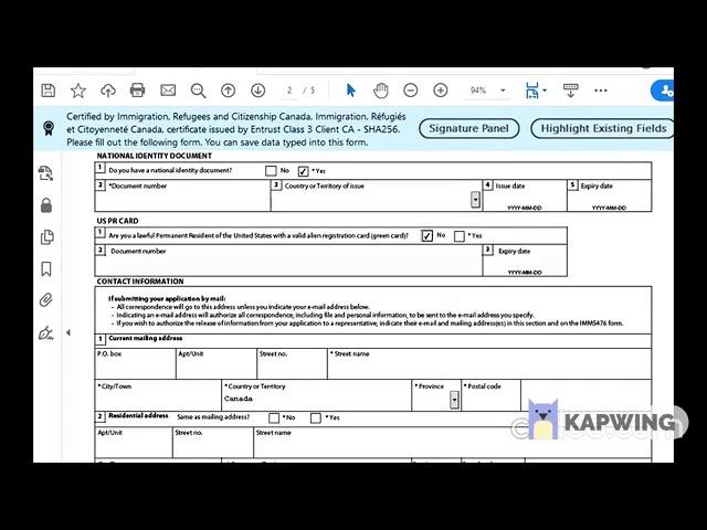 imm 5710e Extend or Renew your work permit  in Canada How to fill Step by Step