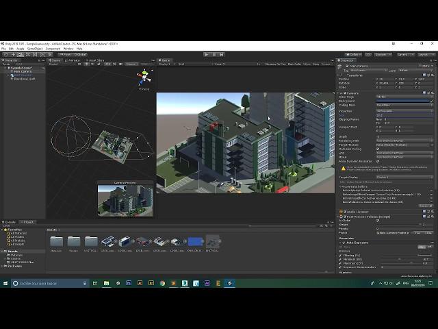 using low poly city builder inside unity 2019