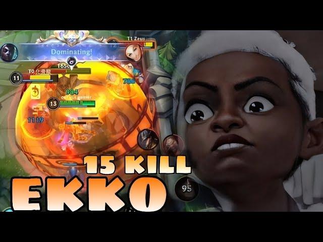 Wild Rift RANKED MID EKKO VS TWISTED FATE 15 KILL FULL GAMEPLAY (ITEMS/RUNES)