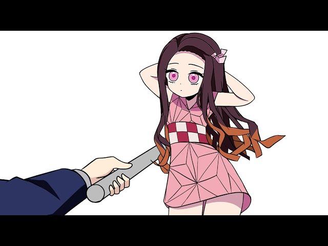 Nezuko zero two dodging meme