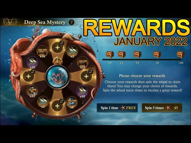 DEEP SEA MYSTERY EVENT REWARDS 1/22 - SPIN THE WHEEL : GUNS OF GLORY on Android/iOS/Memu/Bluestacks