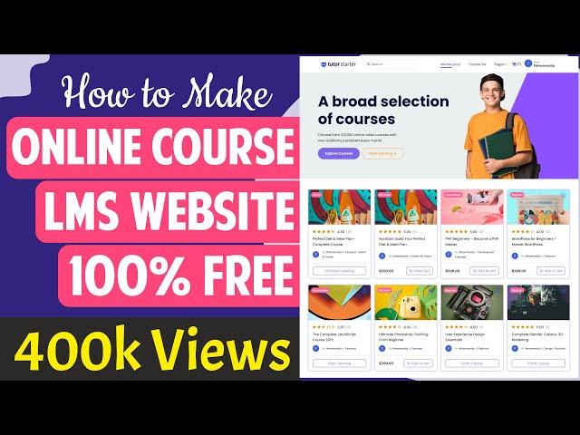 How to Create Online Course, LMS, Educational Website like Udemy with WordPress 2023 - Tutor LMS