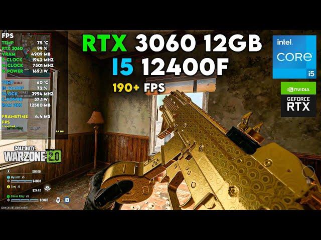 Warzone 3 (190+ FPS) - RTX 3060 12GB + I5 12400F | FSR 3.0