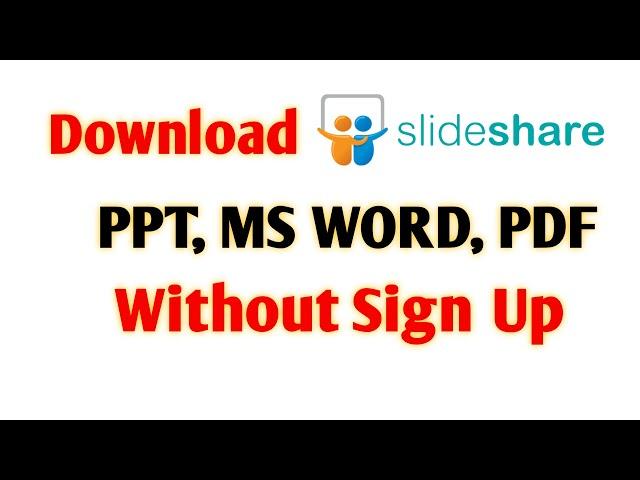 How To Download PPT, MS Word and PDF From Slideshare Without Sign Up || PPT Download In Mobile