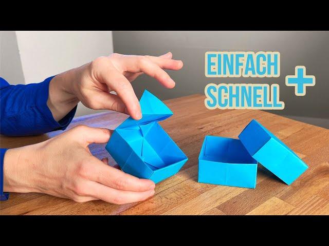 Einfache Schachtel aus Papier basteln - als Geschenkschachtel oder Aufbewahrungsbox