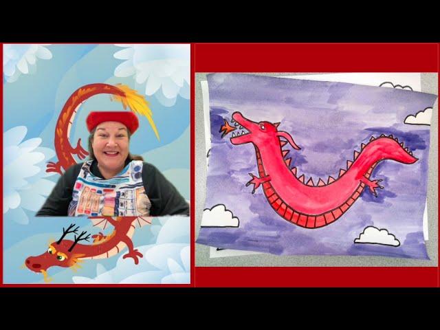 Chinese Dragon with Mrs  Blue