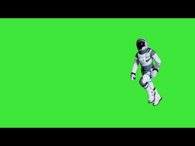 Astronauts walking on the space green screen footage