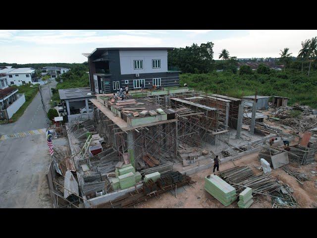 First Floor Slab Timber + PVC Formwork Shuttering [ Bungalow ]