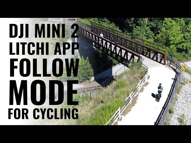 Litchi App Follow Me Mode and DJI Mini 2 for Cycling!