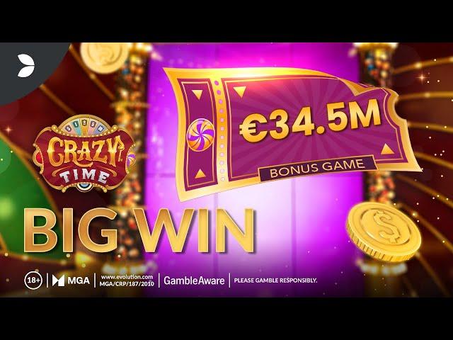 Crazy Time Pachinko 10,000x Big Win | Evolution