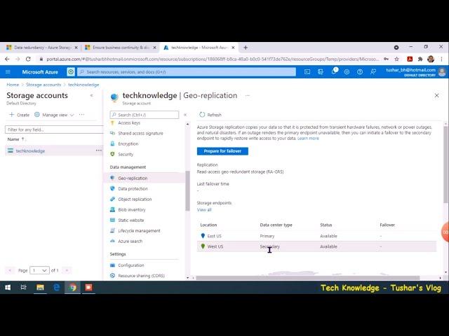 Azure Storage Redundancy - LRS,ZRS,GRS,GZRS,RA-GRS,RA-GZRS, Regional Pairing