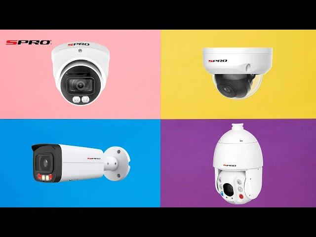 SPRO CCTV - Choosing the Right Types of CCTV Cameras - Turret, Dome, Bullet & PTZ Explained