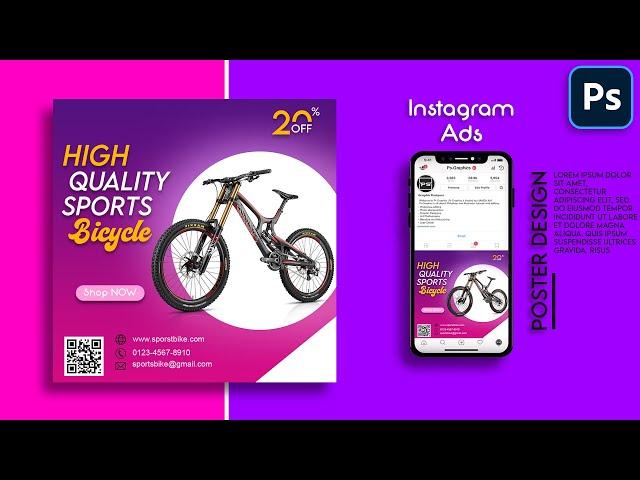 Photoshop | Instagram Advertising Poster Design | Social Media Ads Design.