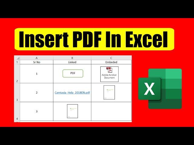 How to Insert PDF Files inside Excel