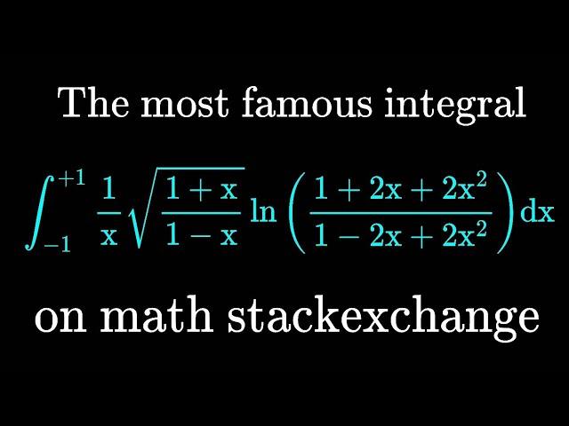 Solving the hardest integral on math stack exchange (cleo's monster integral)