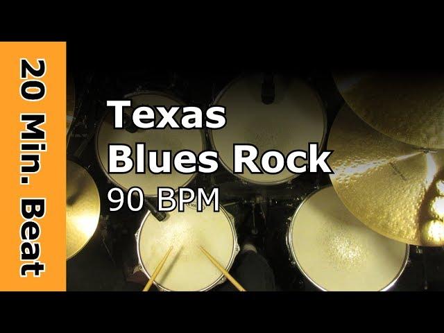 Texas Blues Rock Drum Track 90 BPM (20 Minute Drum Loop)