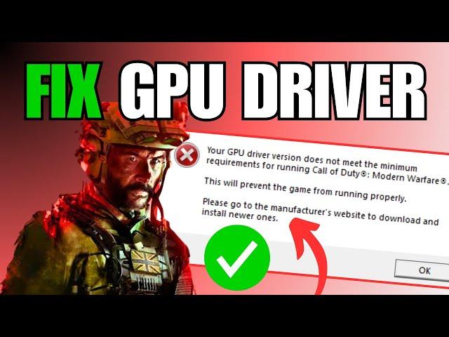 FIX Warzone 3 GPU Driver Version Error Message