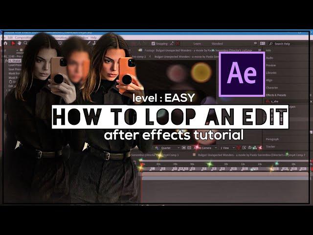 how to loop your edit : after effects.