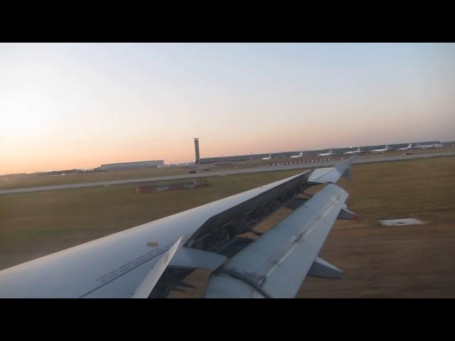 Air france sunset landing in paris