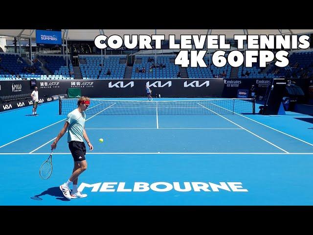 Alexander Zverev Court Level Practice 2022 | Forehands, Backhands, Serves, Smashes, Volleys 4K 60FPS