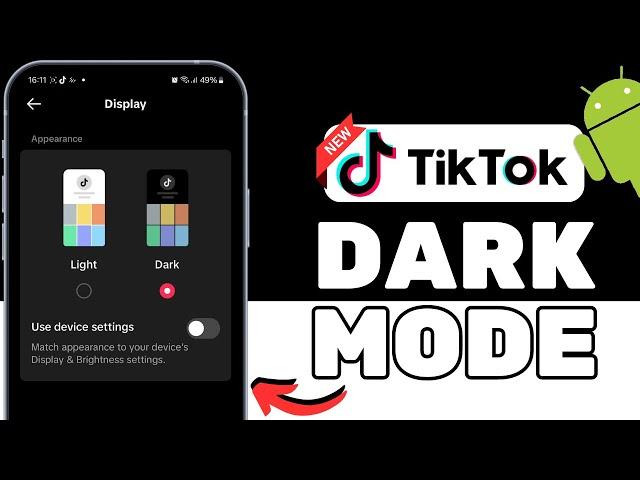 How To Enable DARK MODE On TikTok On Android (NEW UPDATE)