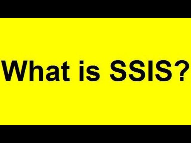 ssis tutorial for beginners