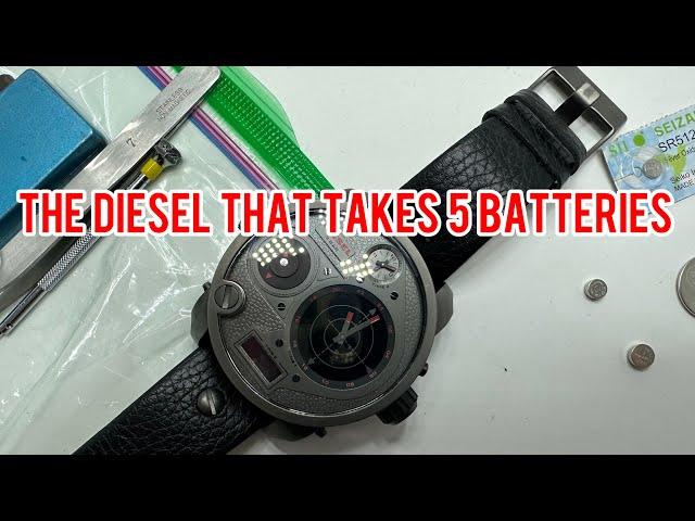 Diesel mega chief watch takes 5 BATTERIES!!!!!!