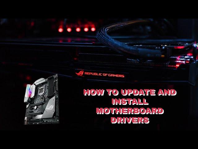 How to install/ update your motherboard drivers!(New PC)