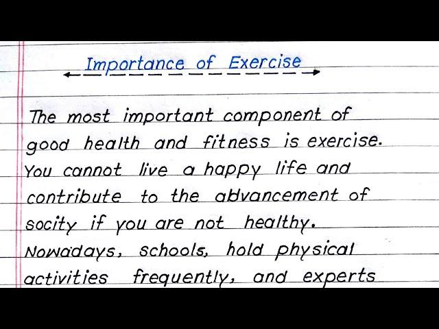 Essay on Importance of Exercise | Benefits of Physical Exercise Essay