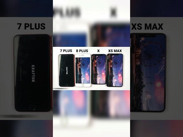 iPhone 7 Plus Vs iPhone 8 Plus Vs iPhone X Vs iPhone Xs Max - PUBG TEST