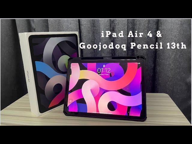 iPad Air 4 Unboxing + accessories (Goojodoq Pencil 13th Gen , iPad Case)