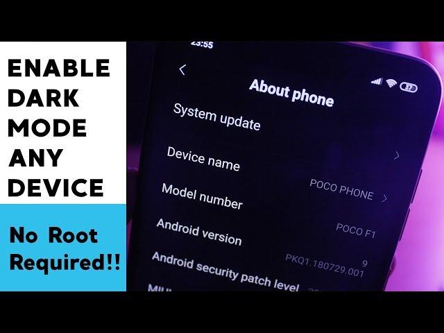 Enable Dark Mode On Poco F1 Or Any Xiaomi Device Running MIUI 10 