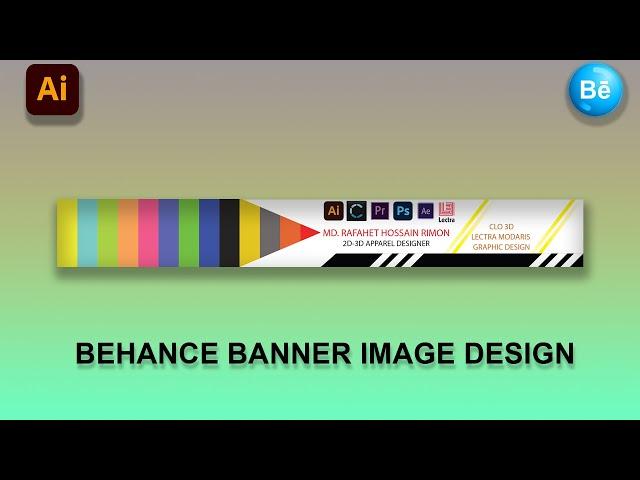 How to Make Behance Banner Design || Behance Banner Size || Behance New Look || illustrator tutorial