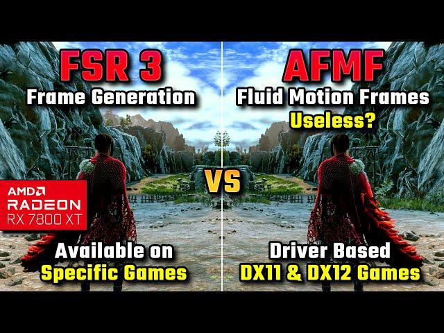 FSR 3 - Frame Generation vs. AMD Fluid Motion Frames | is AFMF useless?