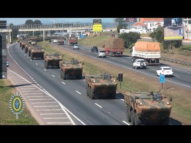 Mega comboio de Blindados do Exército Brasileiro em Curitiba