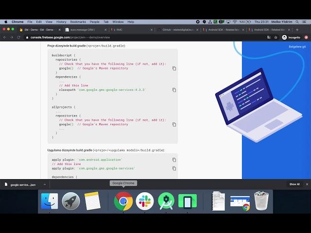 3.Import Google Service JSON & Firebase SDK Implementation