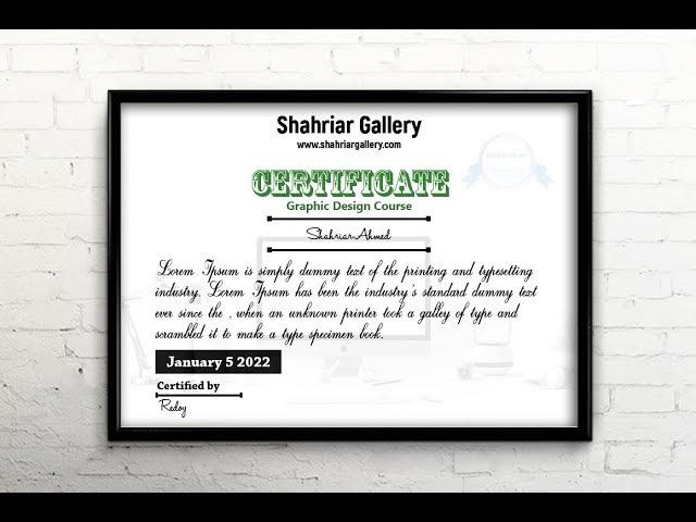 Creative Certificate Design in Photoshop CC