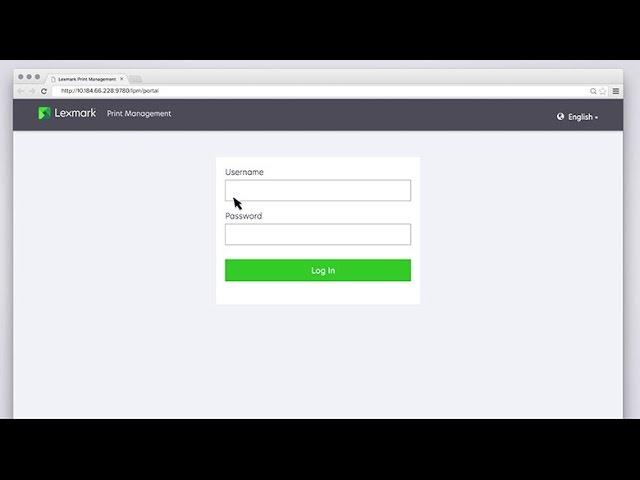 Lexmark Print Management—Using the server web portal